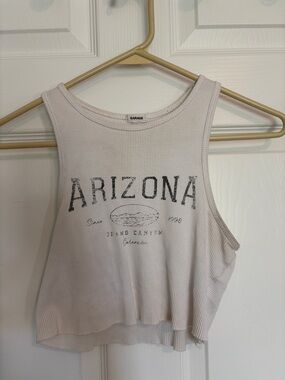 Garage Ribbed Arizona Graphic Tank Top - Light Beige